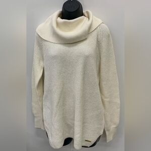 Michael Kors Ladies Cream Cowl-Neck Sweater Size M NWT MSRP $99.50